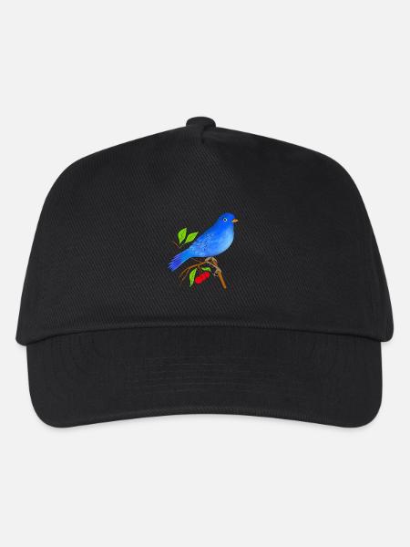 Blauer Vogel - Kinder Basecap - Schwarz