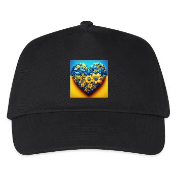 We stand with Ukraine ♥ - Kinder Basecap - Schwarz - Vorne