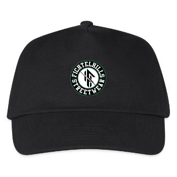 Fichtelhills Streetwear Rund Logo - Kinder Basecap - Schwarz - Vorne