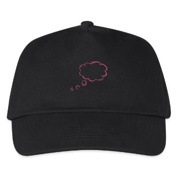 Gedankenblase Blase Gedanken Rosa - Kinder Basecap - Schwarz - Vorne