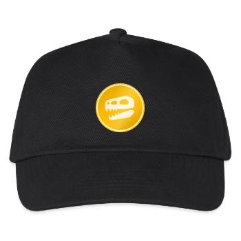 Goldener Dinosaurier Schädel - Kinder Basecap - Schwarz - Vorne