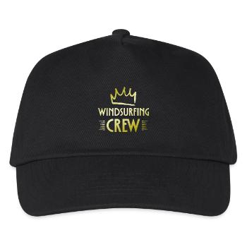 Windsurfing Crew - Kinder Basecap - Schwarz - Vorne