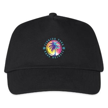 Visite de la Floride Palmiers Colorés - Casquette de baseball Enfant - noir - Devant