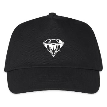 Diamant Juwel symbol Silhouette - Kinder Basecap - Schwarz - Vorne