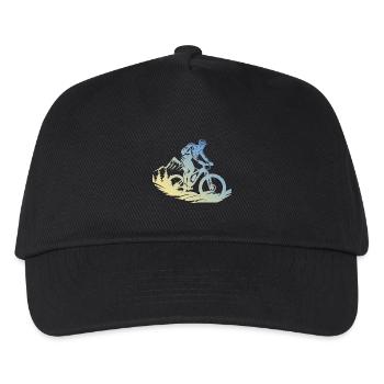 Mountain biker mountain bike - Kids’ Baseball Cap - black - Front