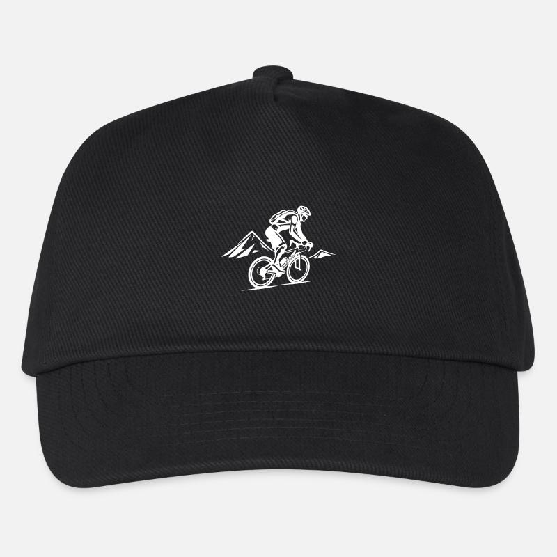 Mountainbiker Sport Mountainbike - Kinder Basecap - Schwarz
