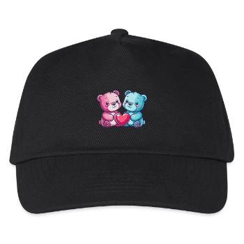 Bear Couple Love Valentine's Day - Kids’ Baseball Cap - black - Front