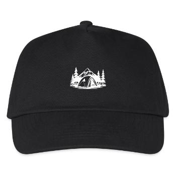 Camping Tent Nature - Kids’ Baseball Cap - black - Front