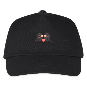 Raven Crow Couple Amour La Saint-Valentin - Casquette de baseball Enfant - noir - Devant