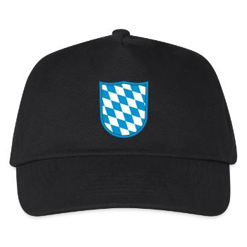 Bayern, Wappen - Kinder Basecap - Schwarz - Vorne