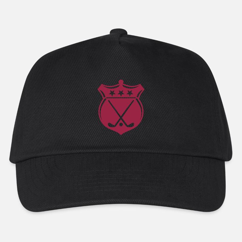 Golf Emblem / Golf Crest - Kids’ Baseball Cap - black