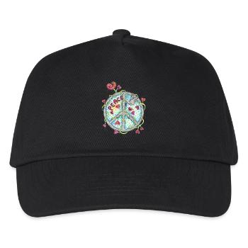 Peace - Kinder Basecap - Schwarz - Vorne