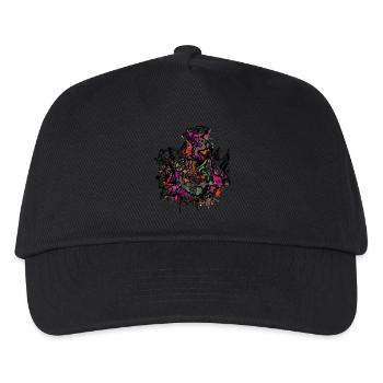 Heart (Flowers & Stars - Colour Splash) 03 - Kids’ Baseball Cap - black - Front