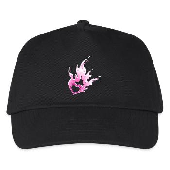 burning heart - Kids’ Baseball Cap - black - Front