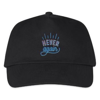 NEVER again - Kids’ Baseball Cap - black - Front