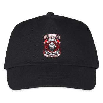 Feuerwehr Hobby - Kinder Basecap - Schwarz - Vorne