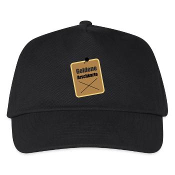 goldene arschkarte - Kinder Basecap - Schwarz - Vorne