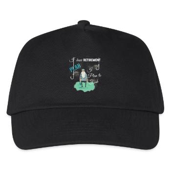 I have retirement plan I plan to fish - Kids’ Baseball Cap - black - Front