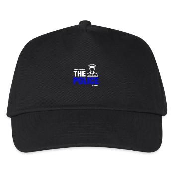 Haben Sie keine Furcht Die Polizei ist hier - Kinder Basecap - Schwarz - Vorne