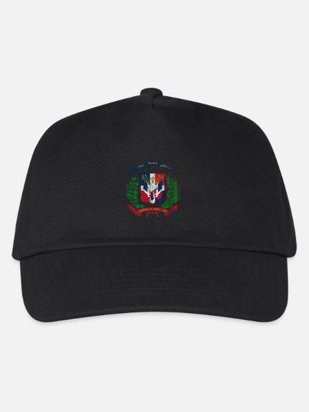 Dominikanische Wappen Dominikanische Republik Symbol - Kinder Basecap - Schwarz