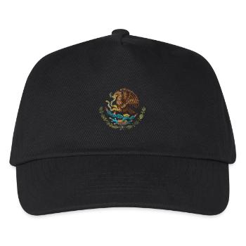 Mexikanisches Wappen Mexiko Symbol - Kinder Basecap - Schwarz - Vorne