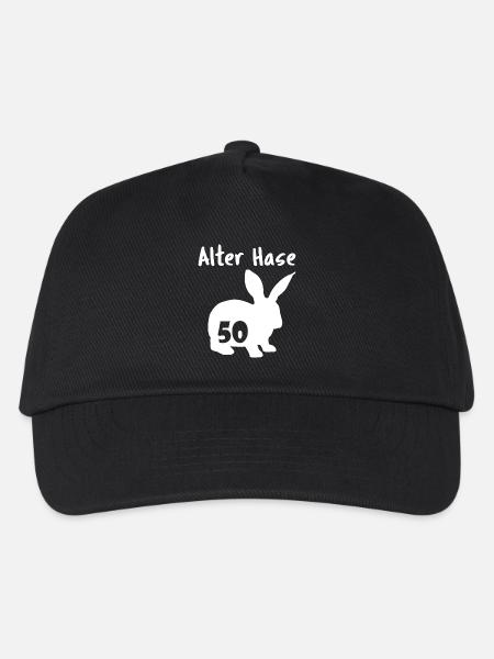 alter Hase 50. Geburtstag - Kinder Basecap - Schwarz