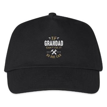 Grandad Can Fix It - Kids’ Baseball Cap - black - Front