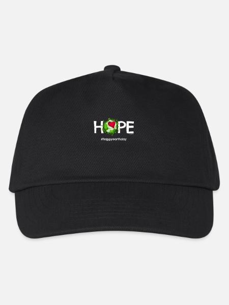 Beautiful Earth TShirt featuring "Happy Earth Day" - Kinder Basecap - Schwarz