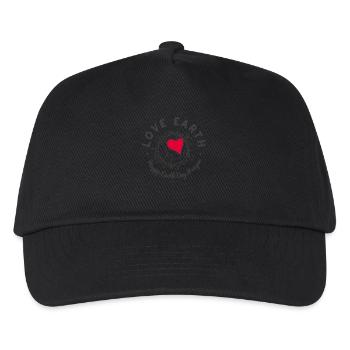 T-shirt végétalien « L'amour de la Terre - Jour de la terre heureux » Blanc - Casquette de baseball Enfant - noir - Devant