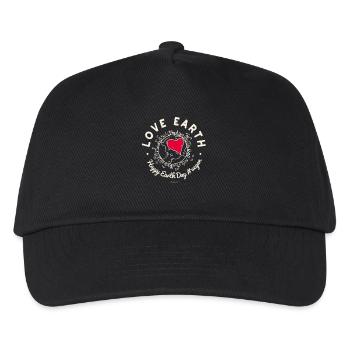 T-shirt végétalien « L'amour de la Terre - Jour de la terre heureux » Noir - Casquette de baseball Enfant - noir - Devant