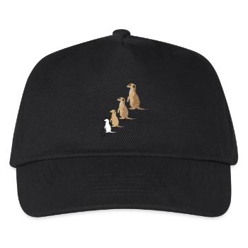 w_Erdmännchen - Kinder Basecap - Schwarz - Vorne