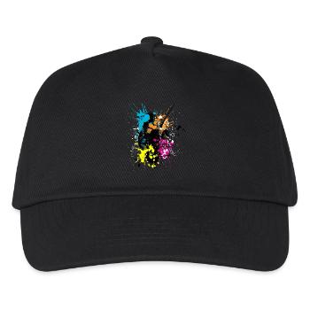 Unicorn Skull - Kinder Basecap - Schwarz - Vorne
