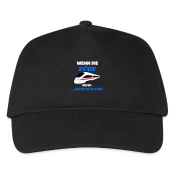 When the trains call I must go 2 - Kids’ Baseball Cap - black - Front