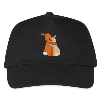 Hasen-Freundschaft - Kinder Basecap - Schwarz - Vorne