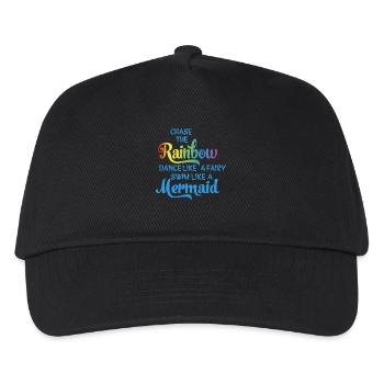 Folge dem Regenbogen - Kinder Basecap - Schwarz - Vorne