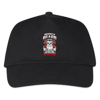 Having A Beard Means - EN - Casquette de baseball Enfant - noir - Devant