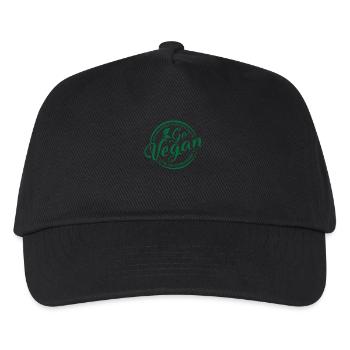 Go Vegan for animals & health & environment - Kinder Basecap - Schwarz - Vorne