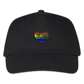 Gay - heart - fingerprint - Kids’ Baseball Cap - black - Front