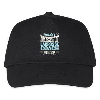 TOP Lacrosse Trainer: Best Lacrosse Coach Ever - Kinder Basecap - Schwarz - Vorne