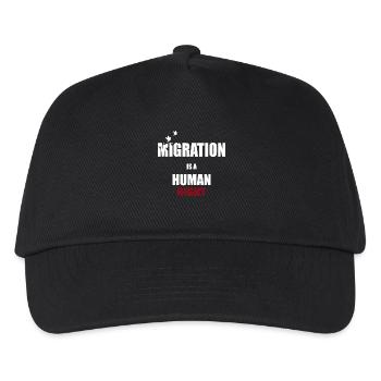 Migration - Migration is a human right - Kids’ Baseball Cap - black - Front