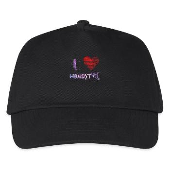 i love hardstyle techno hardtech raver festival - Kinder Basecap - Schwarz - Vorne