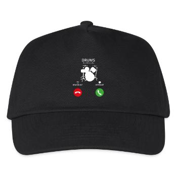 Appel Appel mobile DRUMMER tambours PERCUSSION - Casquette de baseball Enfant - noir - Devant