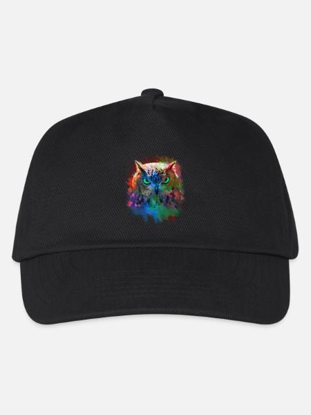OWL multi colored - Kids’ Baseball Cap - black