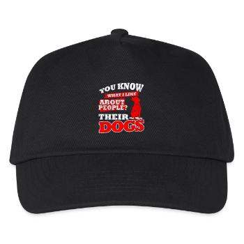 Distressed - In humans I like their dogs - Kids’ Baseball Cap - black - Front