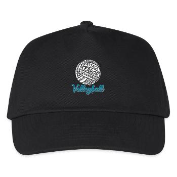Volleyballer Spieler Volleyball Geschenk - Kinder Basecap - Schwarz - Vorne