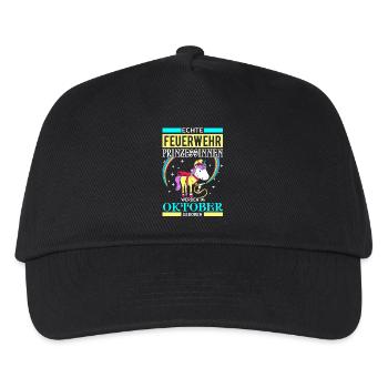 October - fire princess - birthday - Unicorn - DE - Kids’ Baseball Cap - black - Front