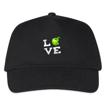 J’adore le fruit pomme, vert mordu en off icône PC plaisir de nerd - Casquette de baseball Enfant - noir - Devant