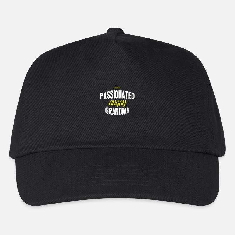 Distressed - PASSIONATED RUGBY GRANDMA - Kinder Basecap - Schwarz