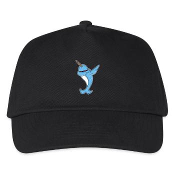 Funny Narwhal Dab - Kids’ Baseball Cap - black - Front