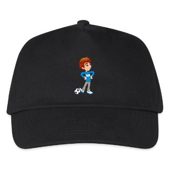 Boy Soccer Player - Kinder Basecap - Schwarz - Vorne
